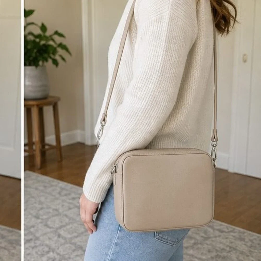 Sage Pebbled Crossbody Bag